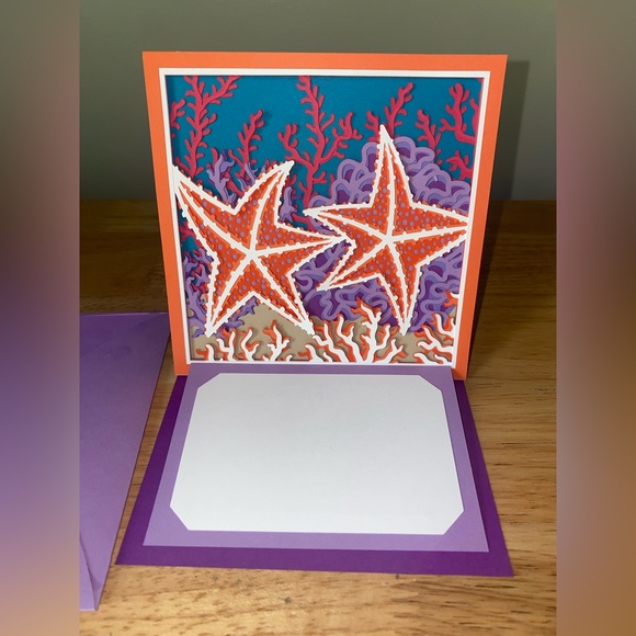 3D Starfish Blank Greeting Card With Envelope - Picture 2 of 2